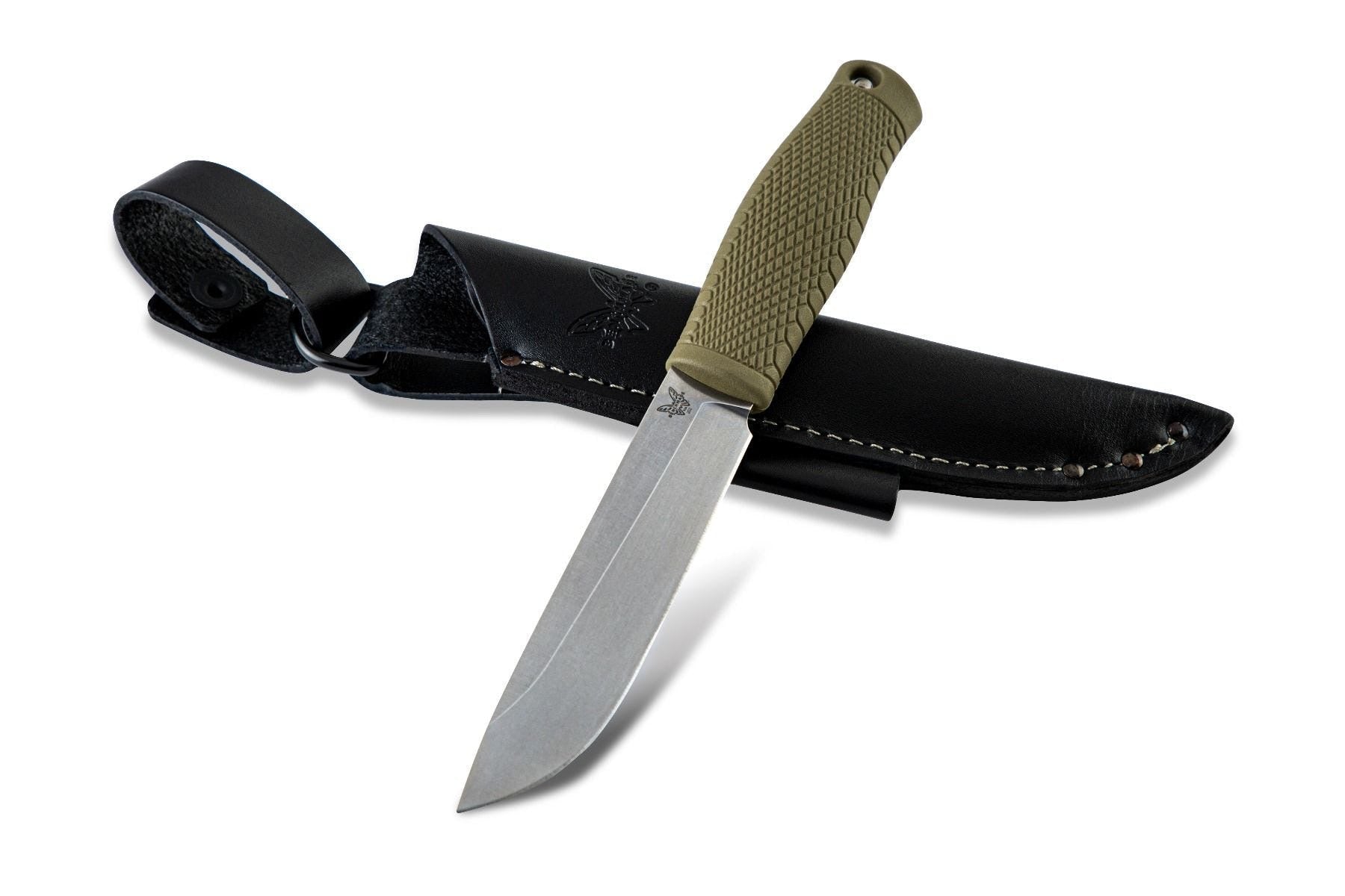 Benchmade 202 Leuku bushcraft camp knife, USA made in Oregon City Oregon