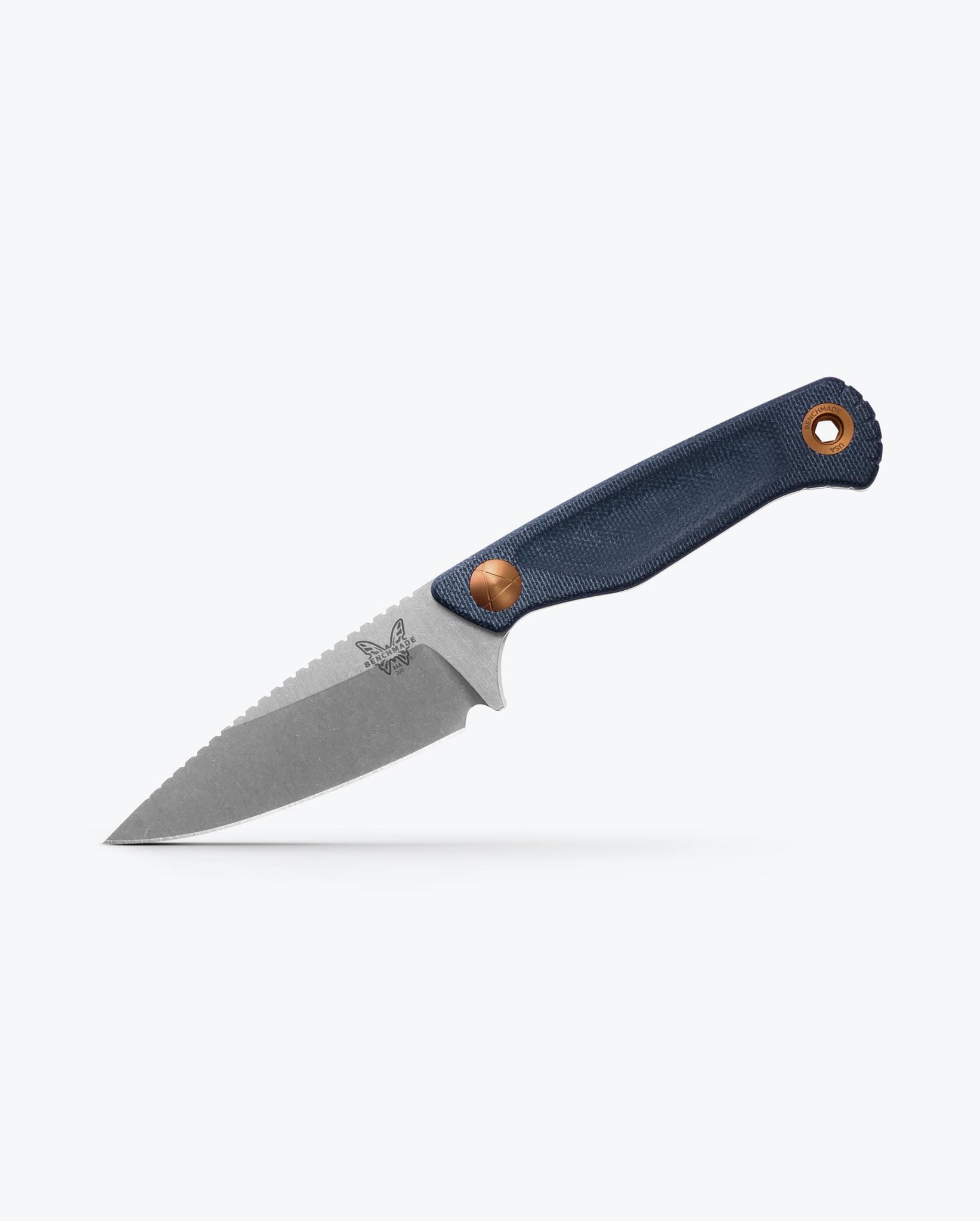 Benchmade Dacian 203-04 blade detail – CPM-MagnaCut satin spear point
