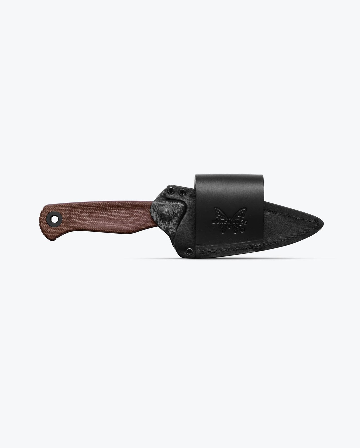 Benchmade Dacian 203BT-03 with leather and Boltaron scout-carry sheath