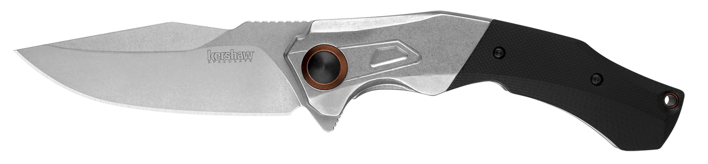 Kershaw 2075 Payout Assisted Opening Folding Knife 3.5in Blade Stonewashed D2 Steel
