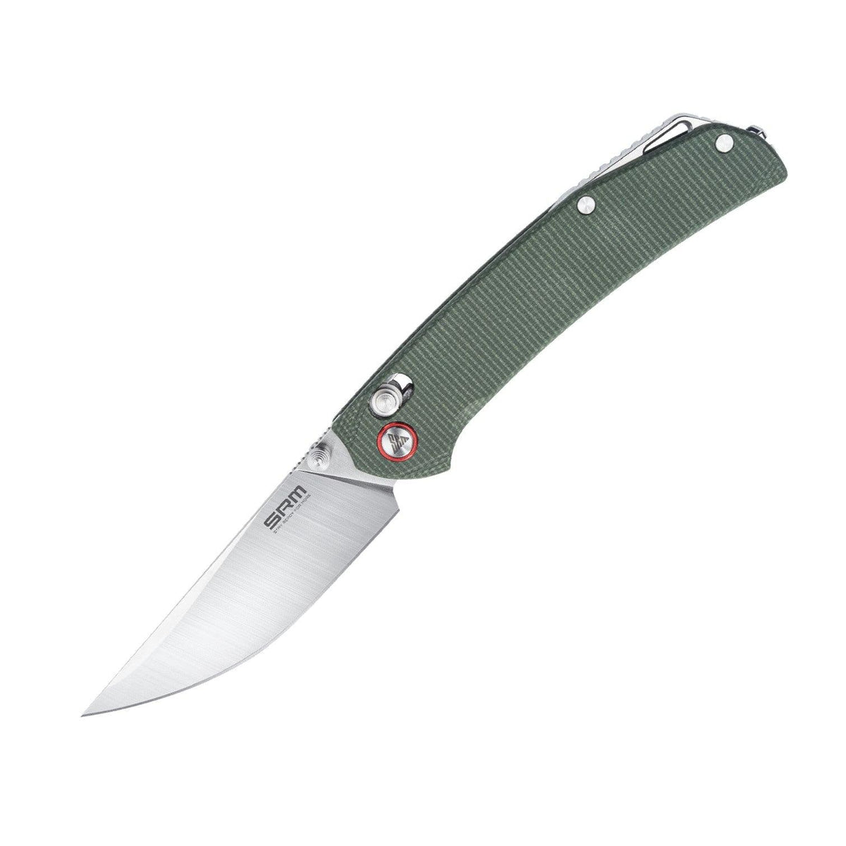 SRM Asika - 3.46" Brushed Blade - Green Micarta Handle - 411L-MG