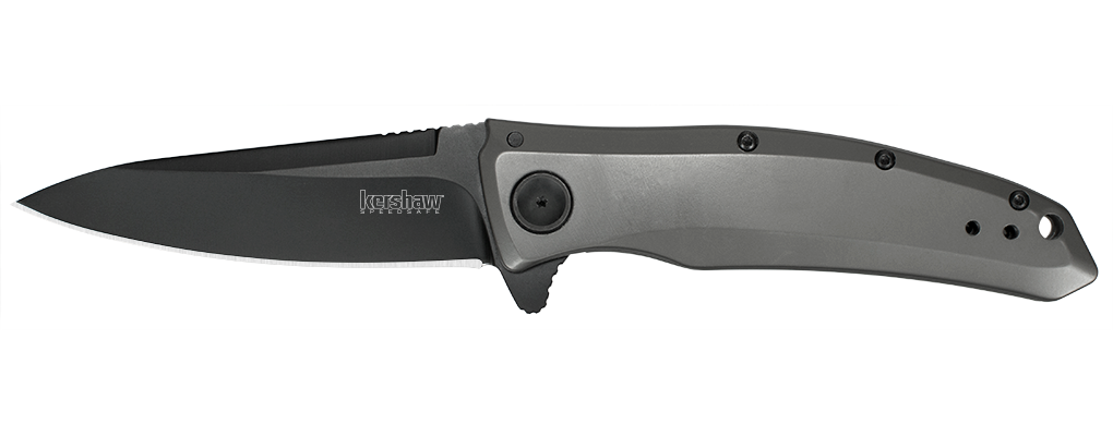 Kershaw 2200 Grid Assisted Opening Folding Knife 3.7" Black Blade