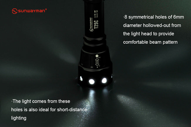 Sunwayman T25C 880 lumen 1 x 18650 / 2 x CR123 CREE XP-L2 U3 LED Flashlight