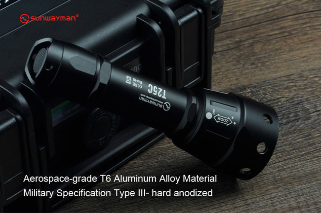 Sunwayman T25C 880 lumen 1 x 18650 / 2 x CR123 CREE XP-L2 U3 LED Flashlight