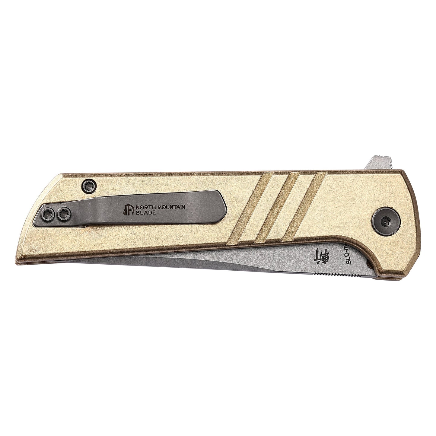 North Mountain Blade Chop 2 Stripe 2403-S button lock detail