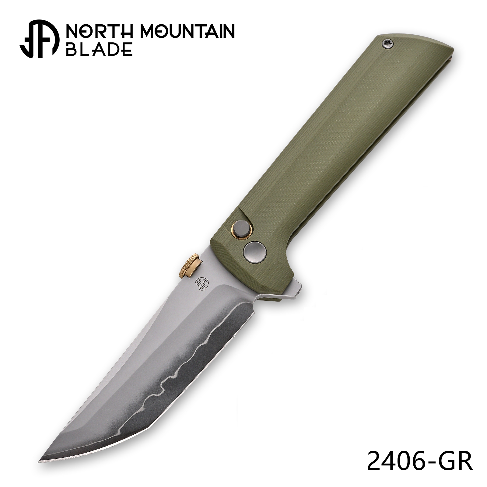 North Mountain Blade CHOP2 2406-GR SLD-Magic tanto blade detail
