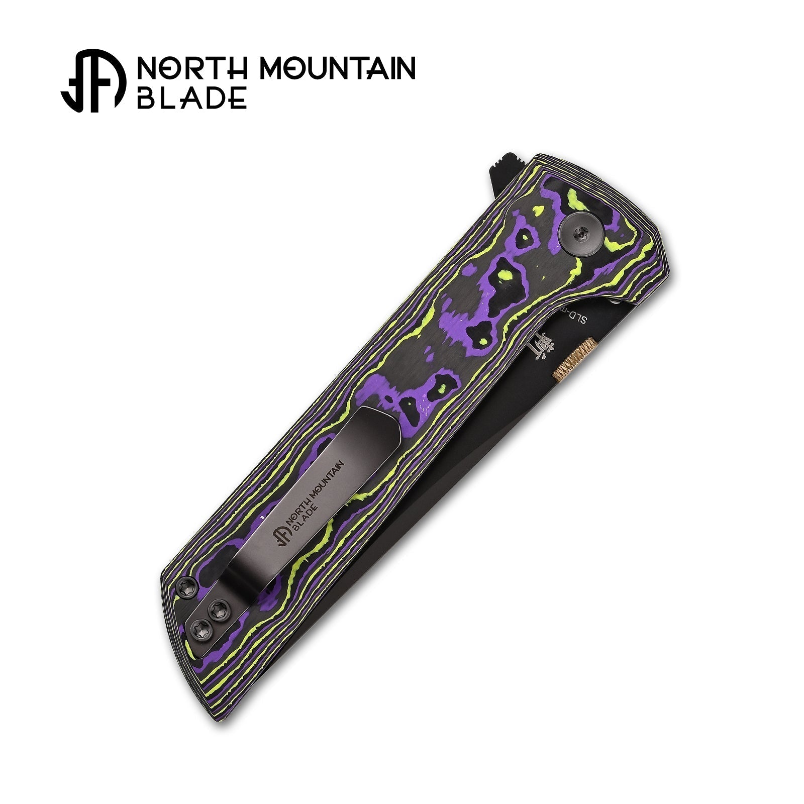 North Mountain Blade CHOP 2 2406-PRCF-DLC button lock detail