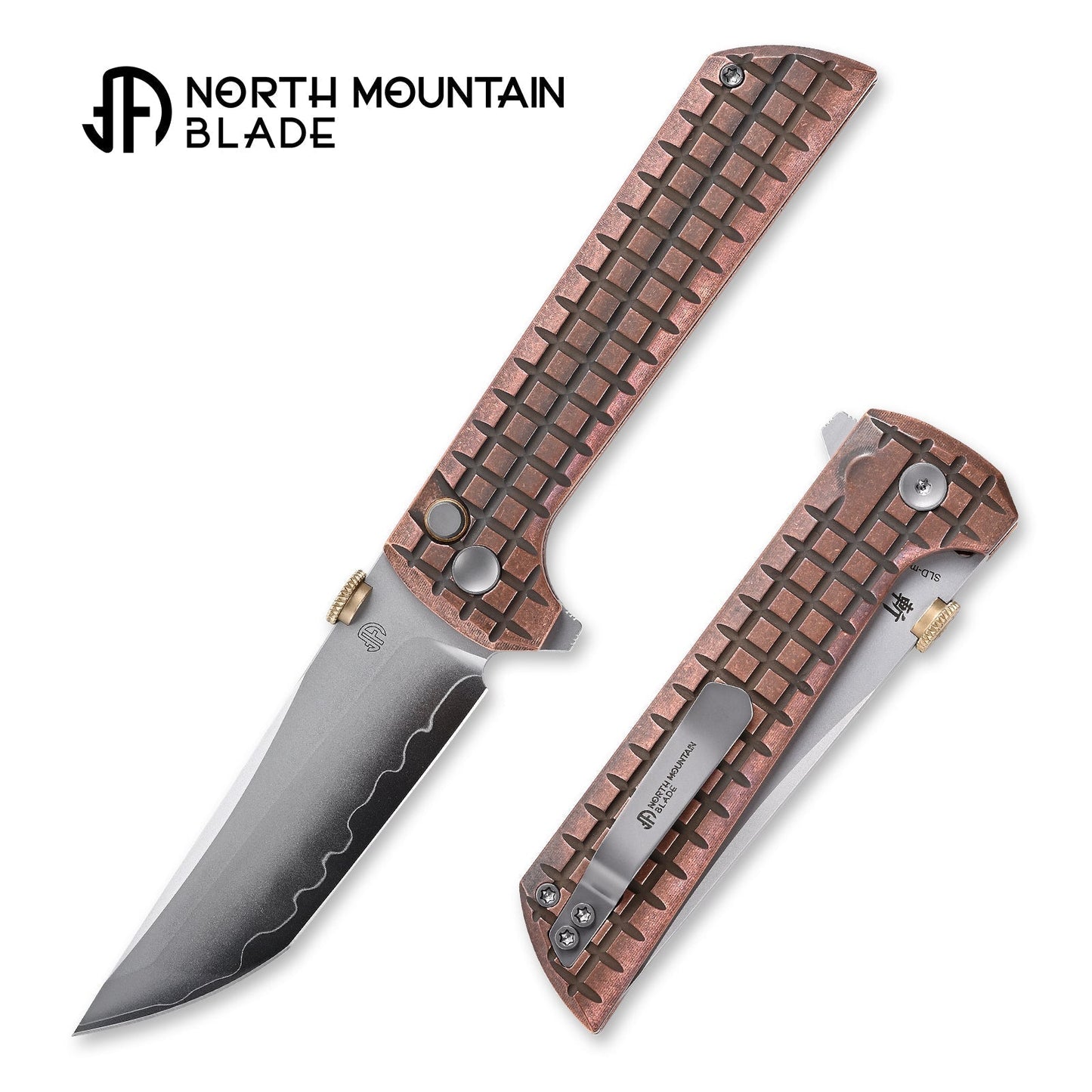 North Mountain Blade Chop 2 2406CU open position showing SLD-Magic tanto blade