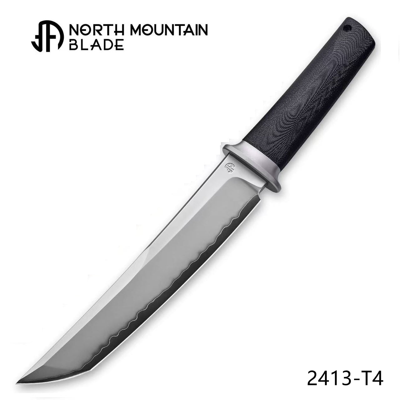 North Mountain Blade Chop Fixed 4th 2413-T4 front view – 7.87" SLD-Magic tanto fixed blade knife