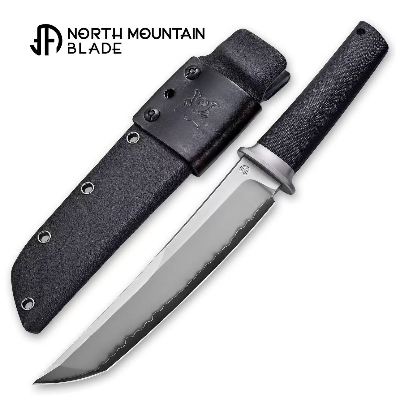 North Mountain Blade Chop Fixed 4th 2413-T4 textured G10 handle detail