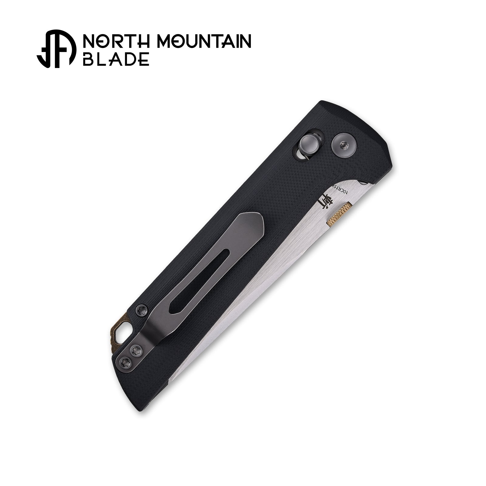 North Mountain Blade 2418-BK-5 Chop blade detail – copper-clad steel tanto