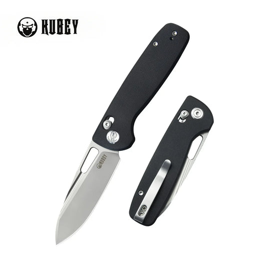 Kubey Knife Bluff 3.19" Sandvik 14C28N Black G10 KUB248D
