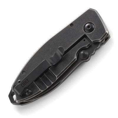 CRKT Squid Black Stonewash Folding Knife - Designed by Lucas Burnley - 2490KS