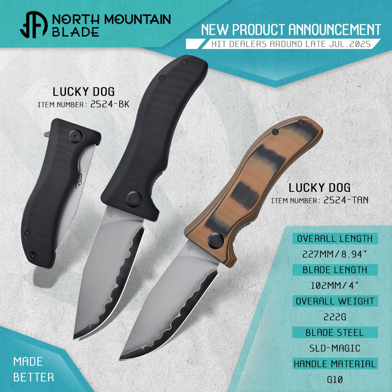 North Mountain Blade 2524-BK blade detail