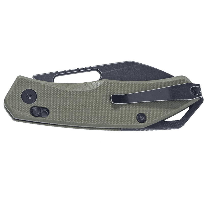 SRM Cub 261M-GP official product photo – 154CM wharncliffe blade, OD green G10 handle, crossbar lock