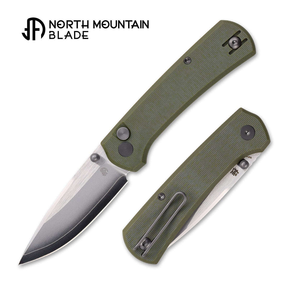 North Mountain Blade Ultra Mini 2628-GR open and closed views