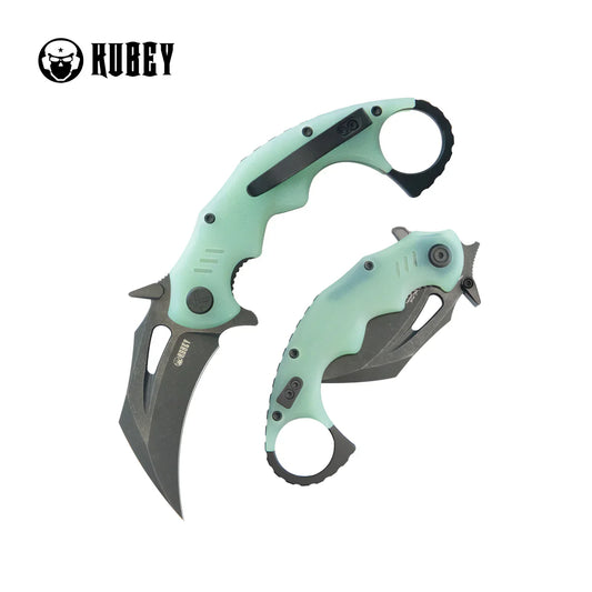 Kubey Knife Mini Wrath 2.44" 14C28N Jade G-10 KUB262L