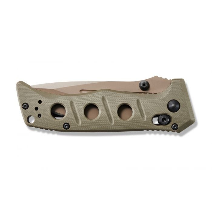 Benchmade 273FE-2 Mini Adamas OD Green G10 handle detail