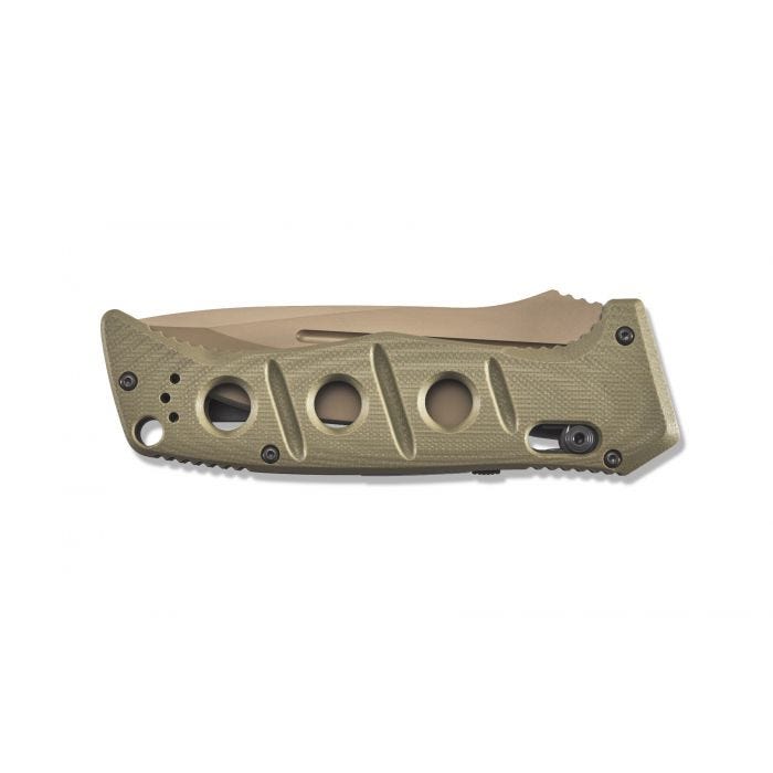 Benchmade 2750FE-2 Auto Adamas OD Green G10 handle detail