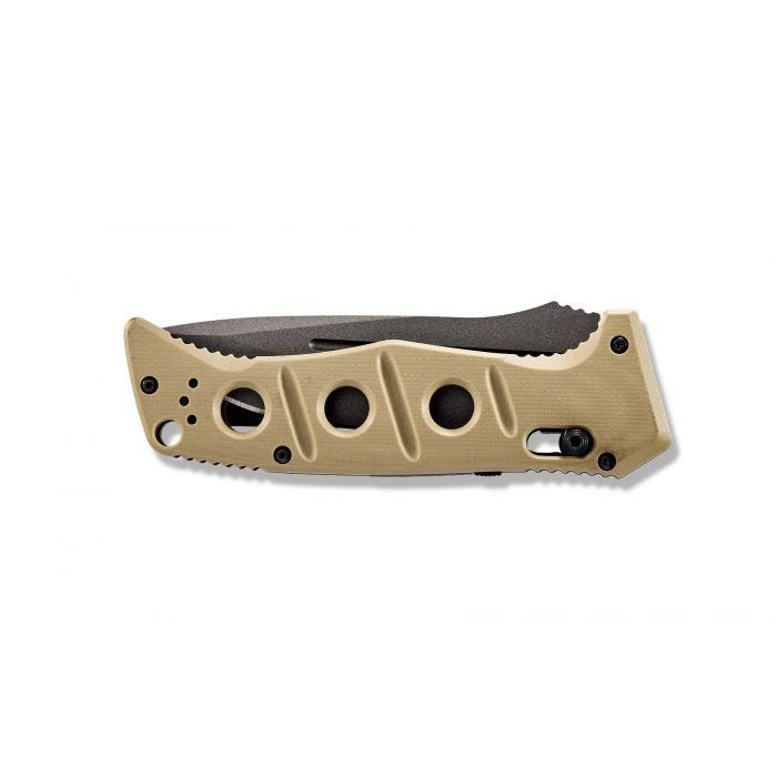 Benchmade 2750GY-3 Auto Adamas Auto AXIS button and pocket clip detail