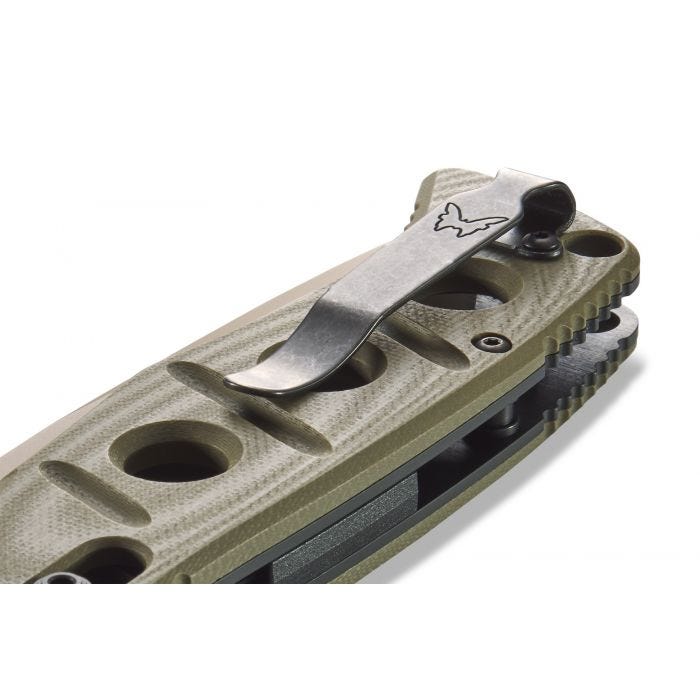 Benchmade 2750SFE-2 Auto Adamas serrated blade detail, Flat Earth CruWear
