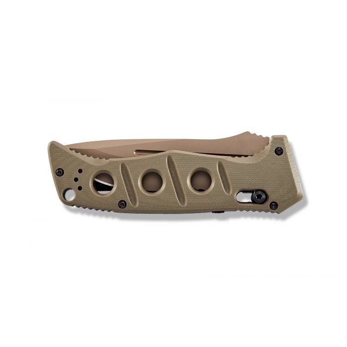 Benchmade 2750SFE-2 Auto Adamas OD Green G10 handle detail