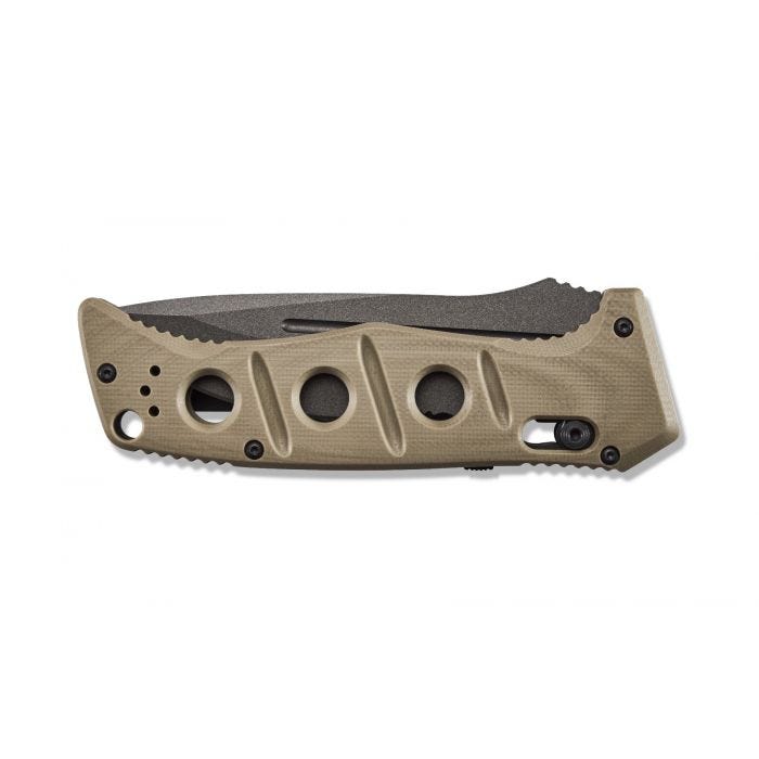 Benchmade 2750SGY-3 Auto Adamas black G10 handle detail
