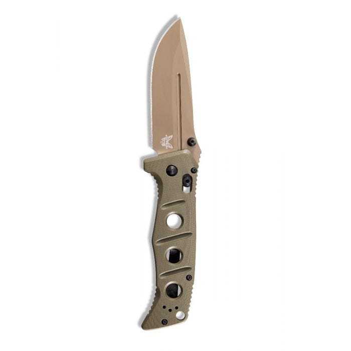 Benchmade 275FE-2 Adamas open position showing CruWear drop point blade