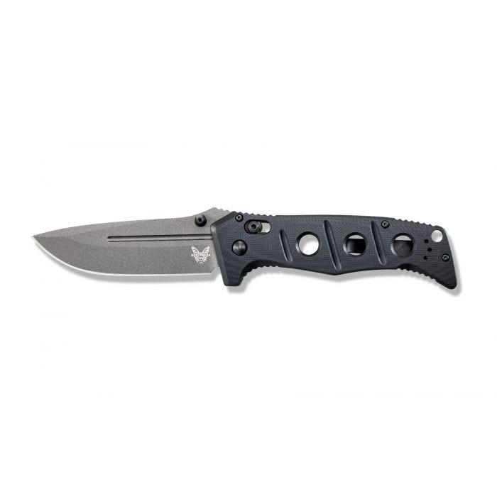 Benchmade 275GY-1 Adamas open position showing CruWear drop point blade
