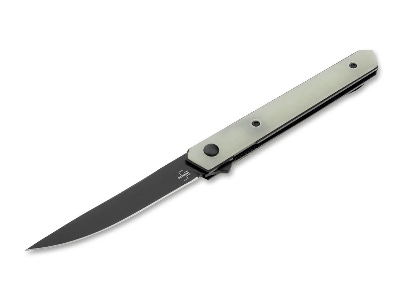 Boker Plus Kwaiken Air Mini 01BO331 3.07 in Black VG10 Blade Jade G10 Handles
