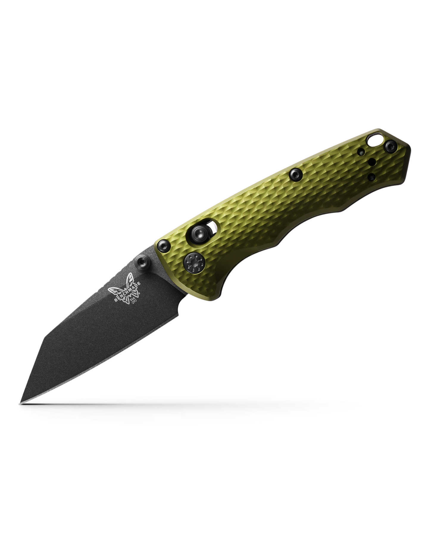 Benchmade Full Immunity 2.5" Cobalt Black M4 Woodland Green Aluminum Scales - 290BK-2