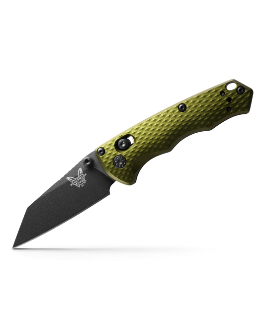 Benchmade Full Immunity 2.5" Cobalt Black M4 Woodland Green Aluminum Scales - 290BK-2