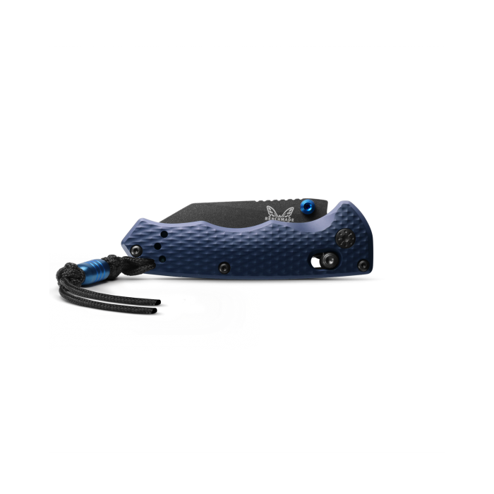 Benchmade Full Immunity 290BK open position showing Cobalt Black CPM-M4 Wharncliffe blade
