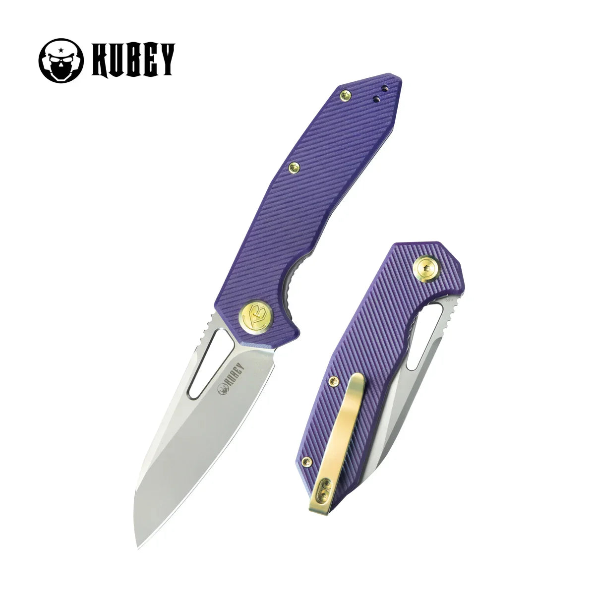 Kubey Knife Vagrant 3.15" M390 Purple G10 KUB291S