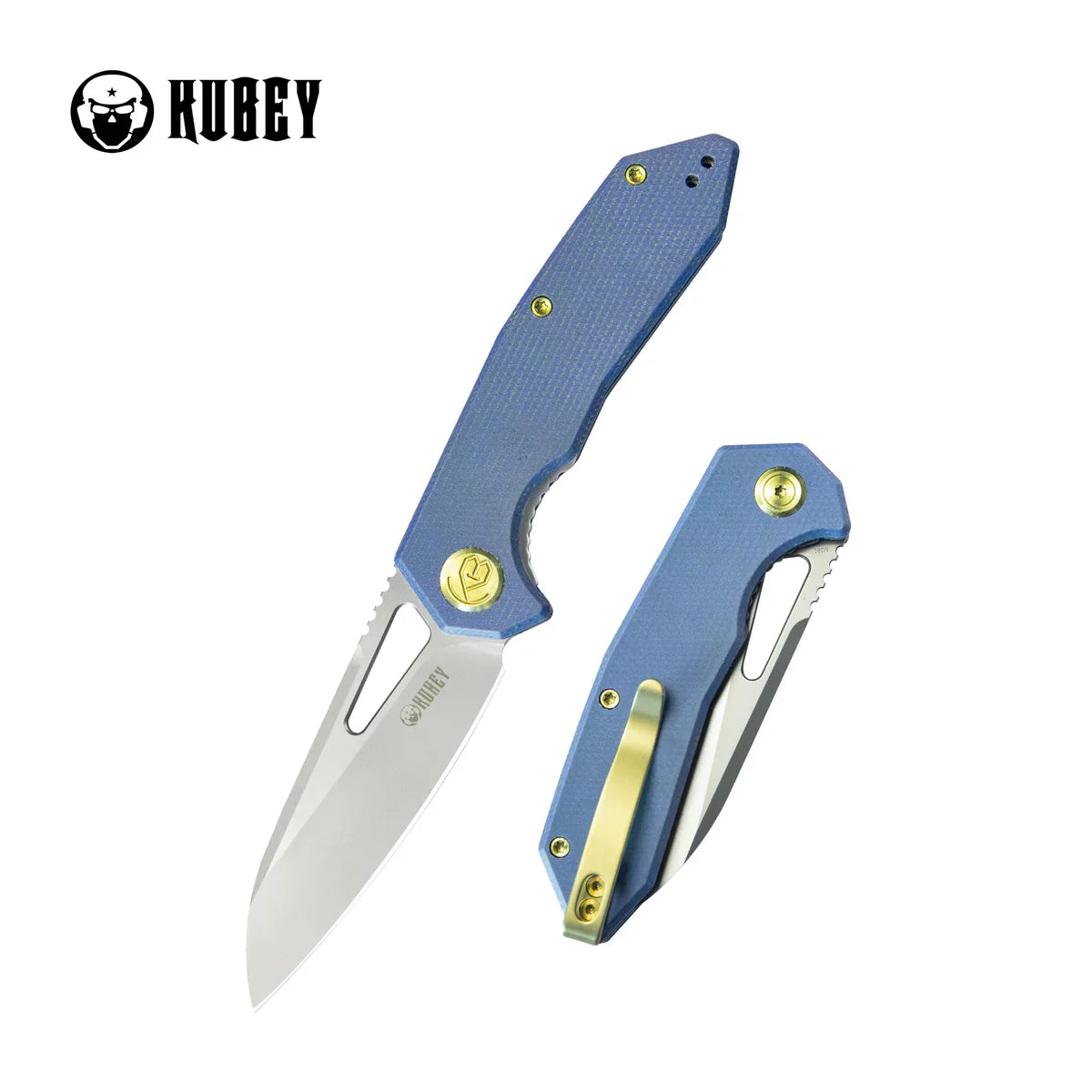 Kubey Knife Vagrant 3.15" M390 Blue G10 KUB291U