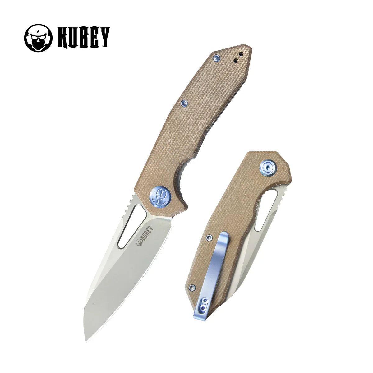 Kubey Knife Vagrant 3.15" M390 Tan G10 KUB291V