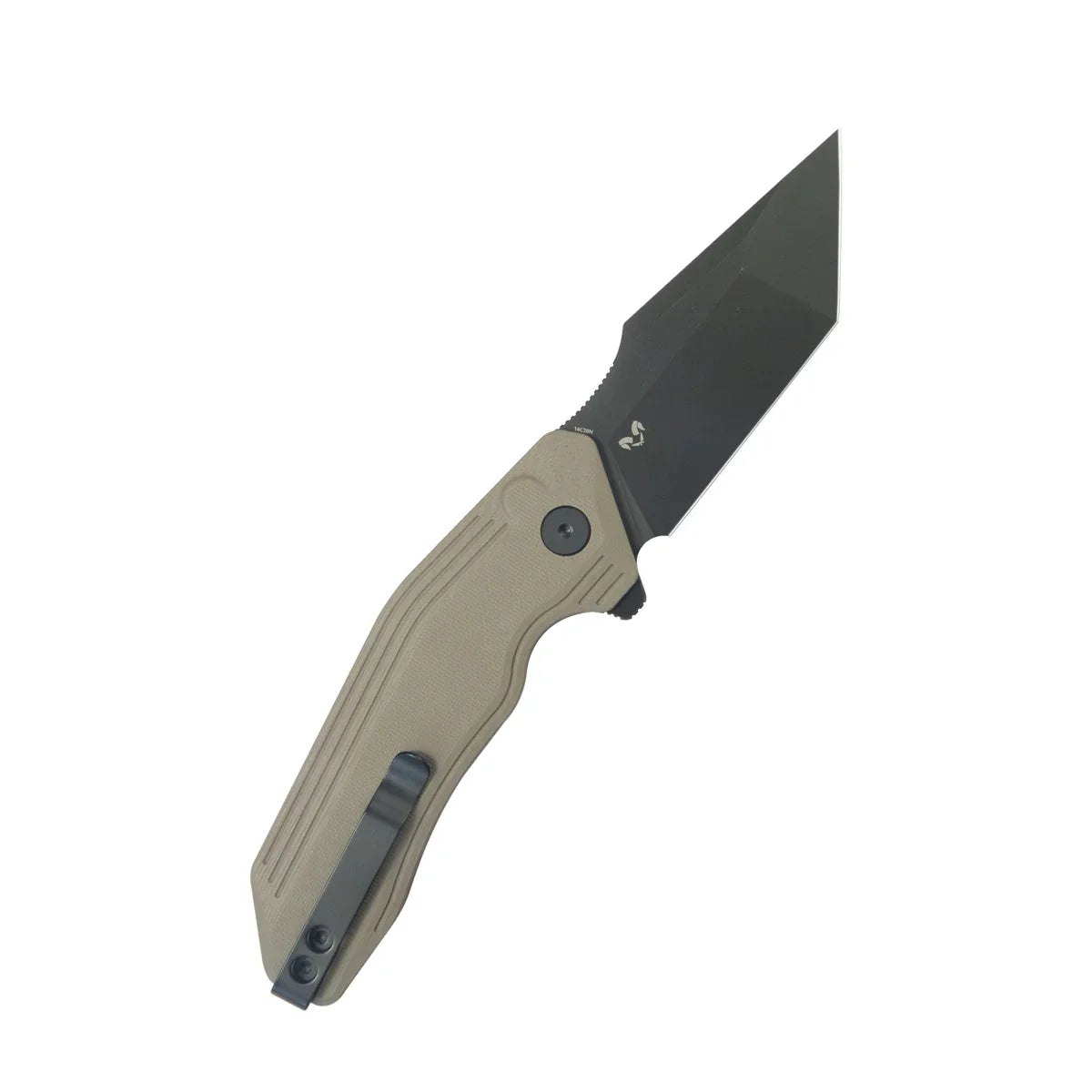 Kubey Knife Yokai 3.27" 14C28N Tan G10 KUB392C