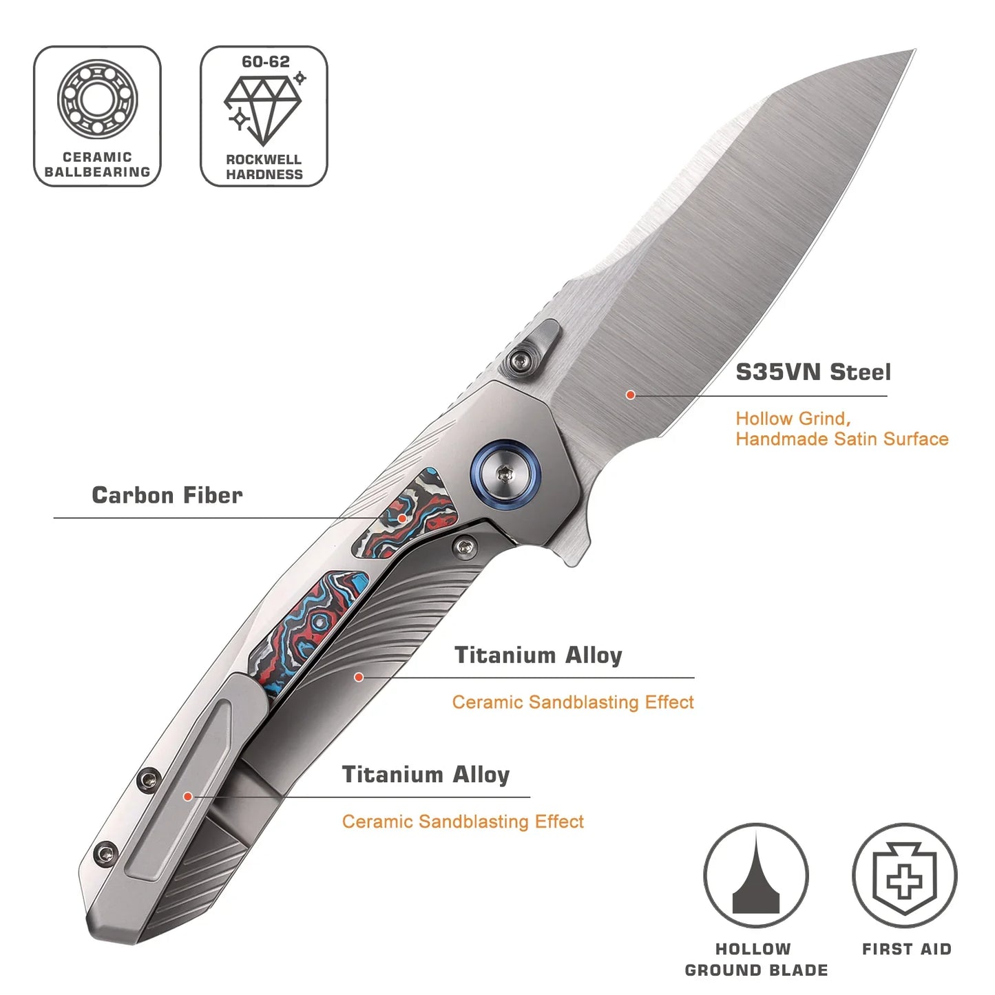 Remette Kestrel 2.83" S35VN Titanium Gray RTPO-B