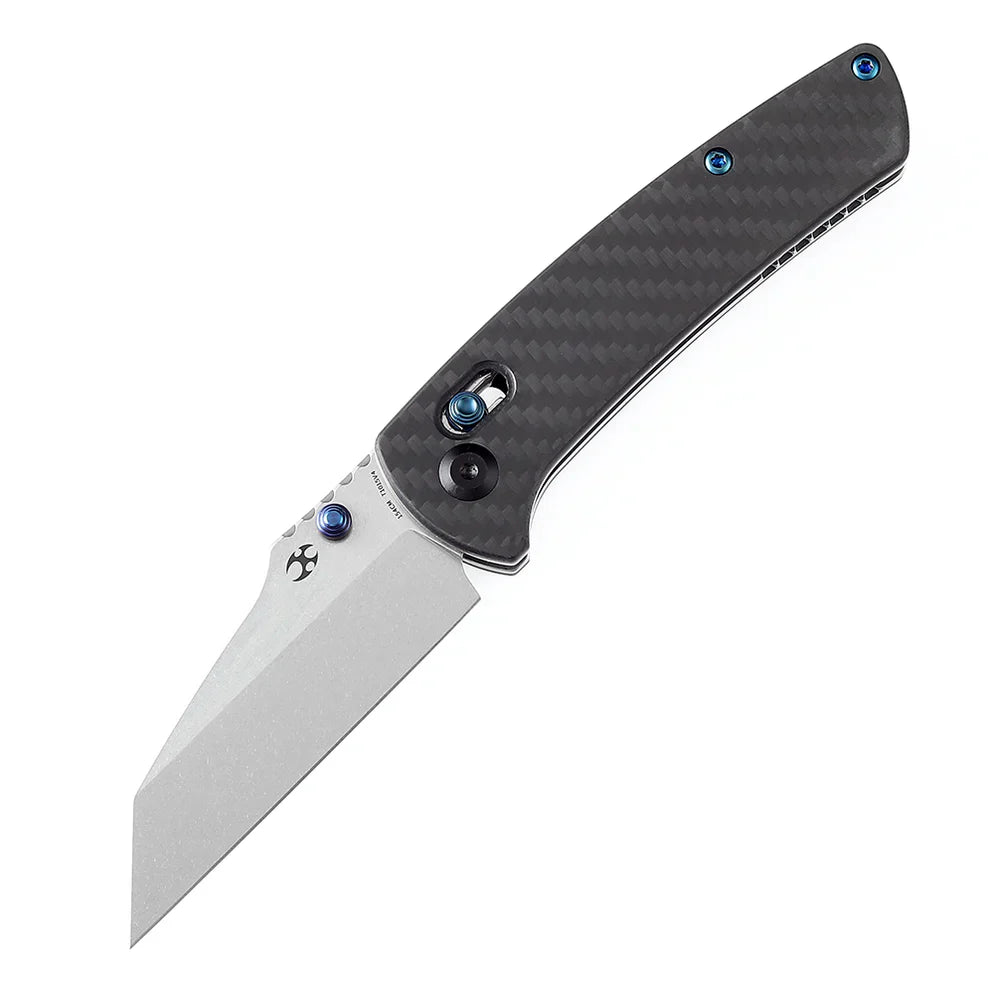 Kansept Main Street 3.36" Stonewashed 154CM Twill Carbon Fiber G10 Black T1015V4