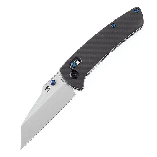 Kansept Main Street 3.36" Stonewashed 154CM Twill Carbon Fiber G10 Black T1015V4