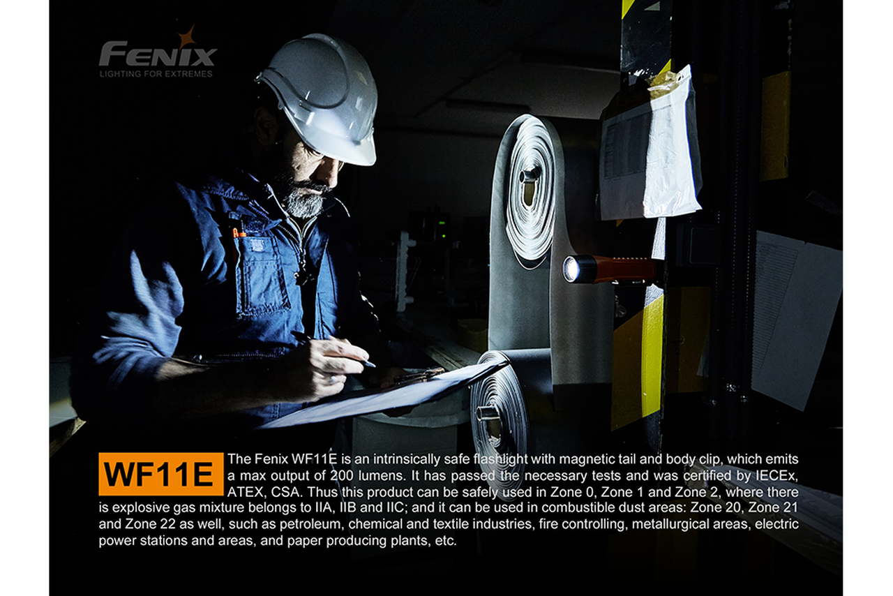 Fenix WF11E 200 Lumen Intrinsically Safe Flashlight