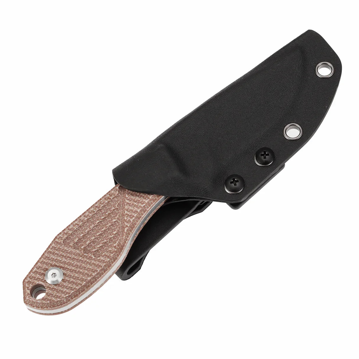 Tenable Tiny Dancer G014A5 – 3.17" Stonewashed D2 Drop Point Blade, Brown Micarta Handle, Fixed Blade EDC Knife – Designed by JB Stout