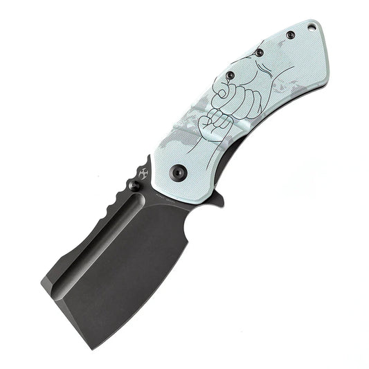 Kansept XL Korvid 3.55" 154CM Jade G10 with Parent and Child Hands T1030B5
