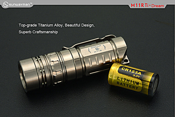 Sunwayman M11R Ti*Dream Limited Edition 1 x (R)CR123A CREE XM-L2 368 Lumen LED Flashlight