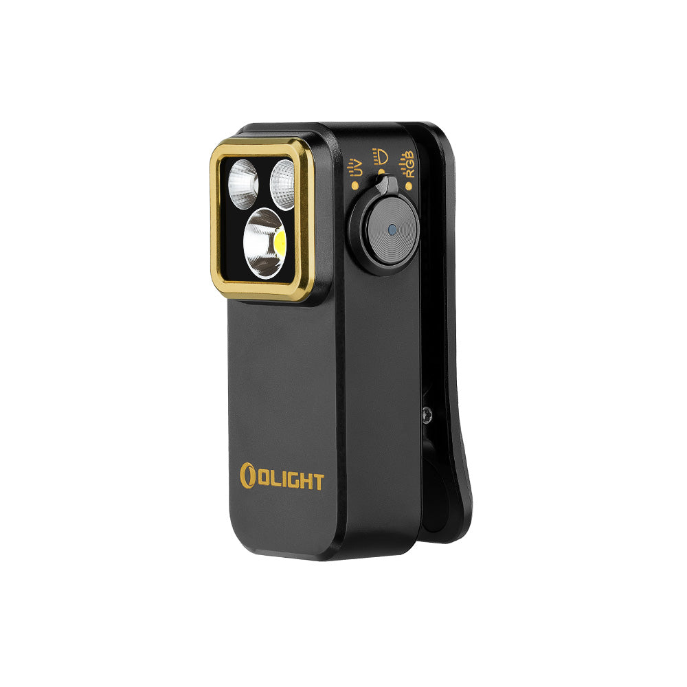 Olight Oclip Pro S – 600 Lumen Clip Flashlight w/ UV, RGB & Magnet (BLACK)