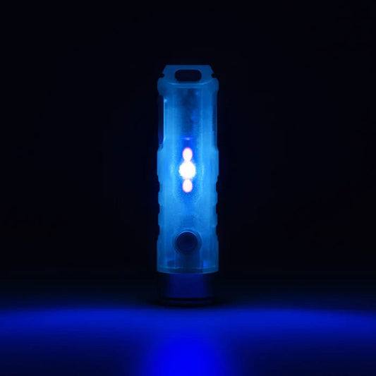 RovyVon Aurora A7 USB-C GITD Sky Blue Keychain Flashlight (3rd Generation)  Luminus SST-20 6500K LED