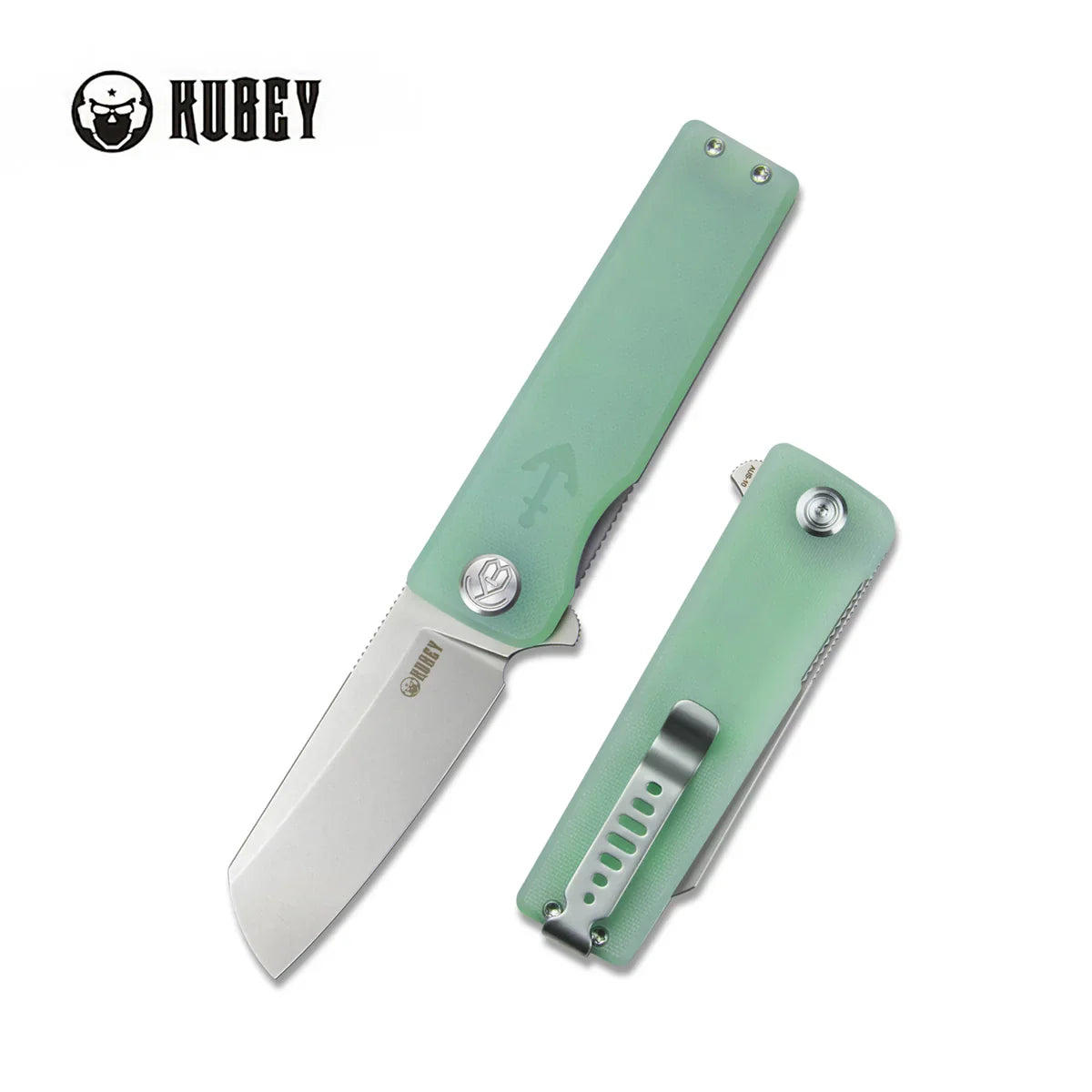 Kubey Knife Sailor 3.11" AUS-10 Jade G-10 KUB317E