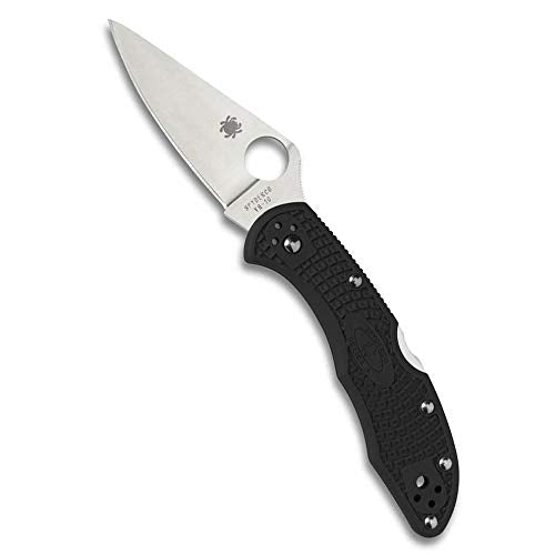 Spyderco Delica 4 FFG Black C11FPBK Folding Knife - Plain