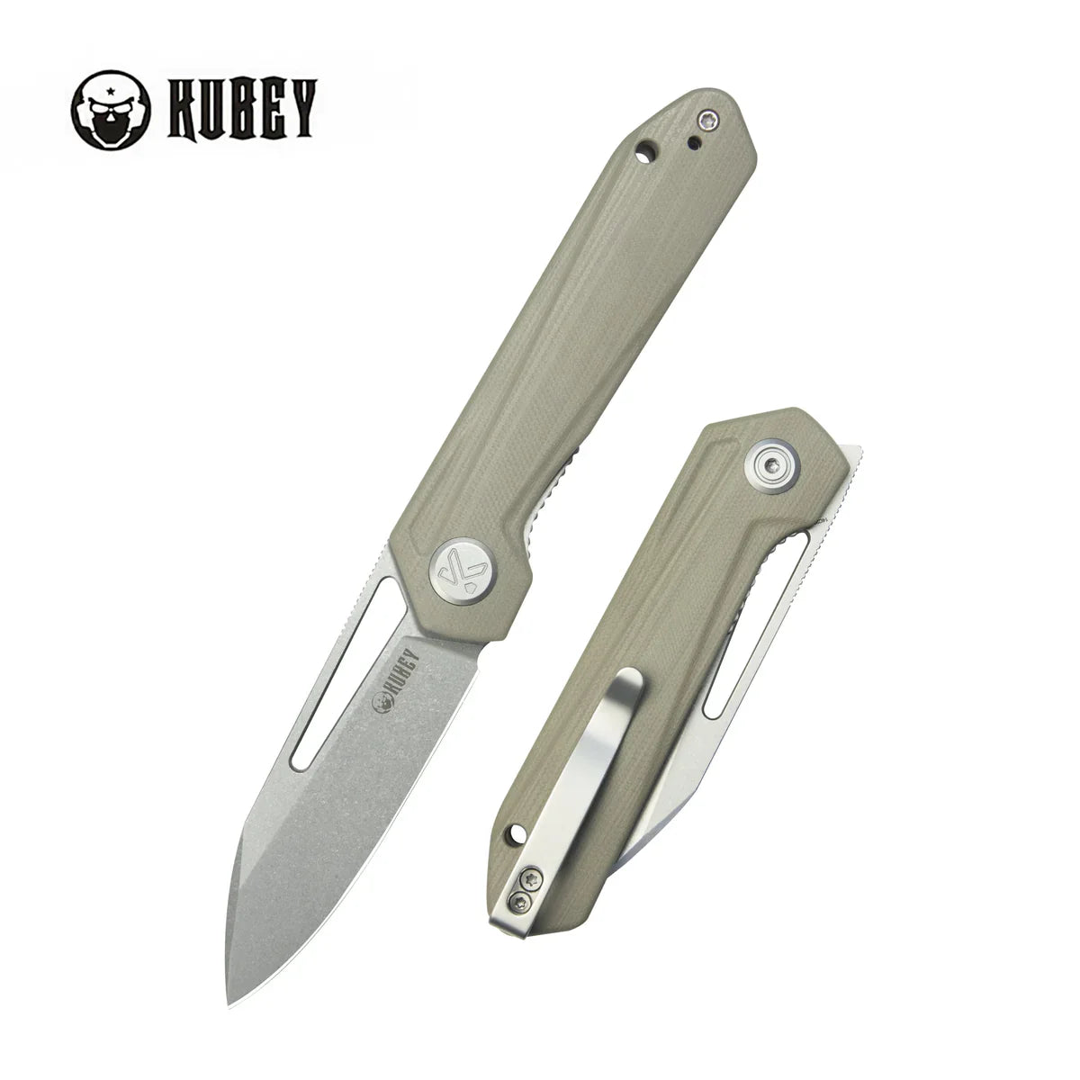 Kubey Knife Royal 2.99" 14C28N Tan G10 KUB321Q