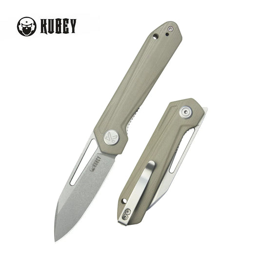 Kubey Knife Royal 2.99" 14C28N Tan G10 KUB321Q